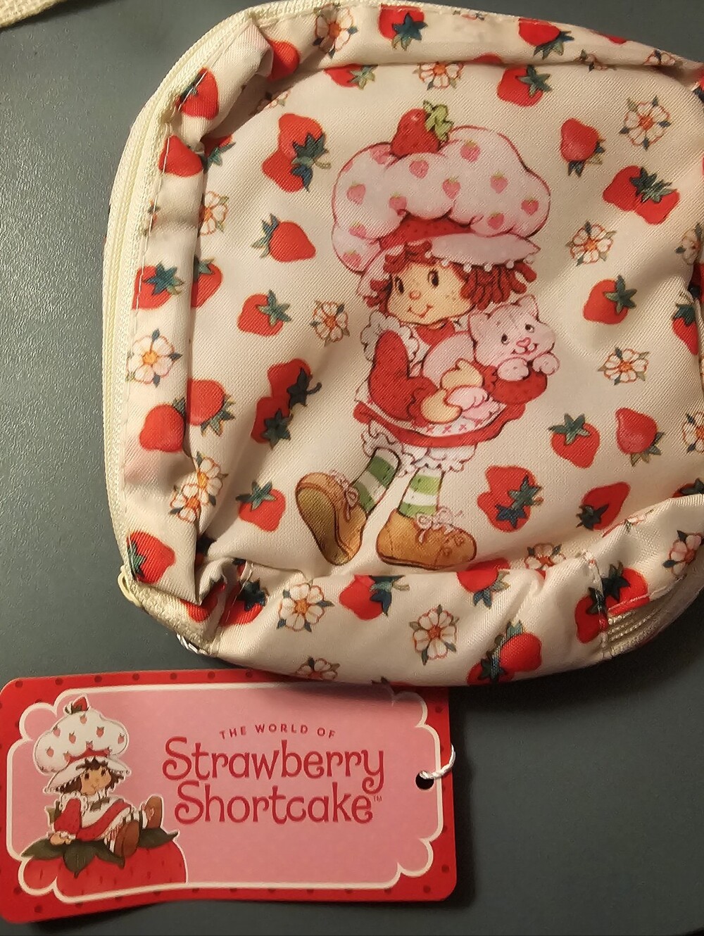 Kids Cream and Red Printed Pouch
